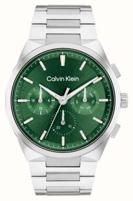 Calvin Klein 男士款（44mm）绿色表盘/不锈钢表链 25200441