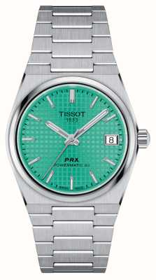 Tissot Prx powermatic 80（35 毫米）绿色表盘/不锈钢表链 T1372071109101