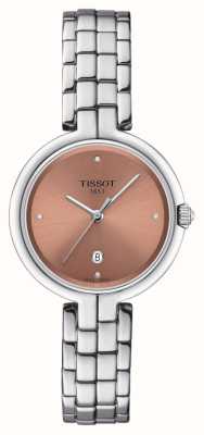 Tissot 女款火烈鸟（30 毫米）粉色表盘/不锈钢表链 T0942101133600