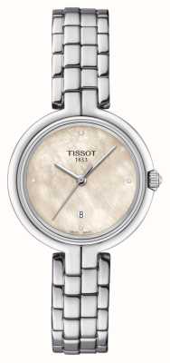 Tissot 女款火烈鸟（30毫米）镶钻珍珠贝母表盘/不锈钢表链 T0942101111602