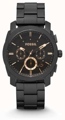 Fossil 男机|黑色表盘|黑色不锈钢手链 FS4682