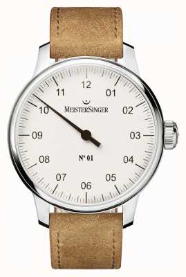 MeisterSinger 男士号。 1个经典的手工伤口塞利塔白 AM3301