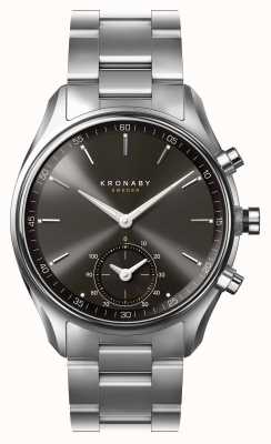 Kronaby 43毫米sekel蓝牙黑色表盘不锈钢a1000-0720 S0720/1