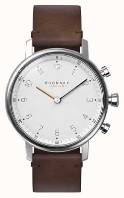 Kronaby 38毫米nord蓝牙棕色皮表带a1000-0711 S0711/1