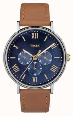 Timex 男士 Southview 多功能计时码表棕色 TW2R29100