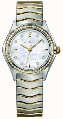 EBEL Wave lady - 66 颗钻石（30 毫米）珍珠贝母表盘/18k 金和精钢 1216351