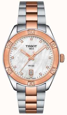 Tissot 女士 pr100 运动别致两音手链手表 T1019102211600