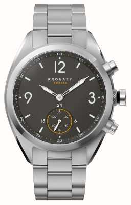 Kronaby Apex 混合智能手表（41 毫米）黑色表盘/3 链节不锈钢表链 (a1000-3113) S3113/1