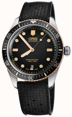 ORIS 潜水员六十五自动腕表（40毫米）黑色表盘/黑色橡胶表带 01 733 7707 4354-07 4 20 18
