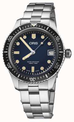 ORIS 潜水员 65 自动上链腕表（36 毫米）蓝色表盘/精钢表链 01 733 7747 4055-07 8 17 18