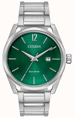 Citizen 男士生态驱动金属手链绿色表盘 BM7410-51X