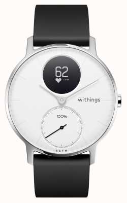 Withings 精钢hr 36mm白色表盘黑色硅胶表带 HWA03-36WHITE-ALL-INTER