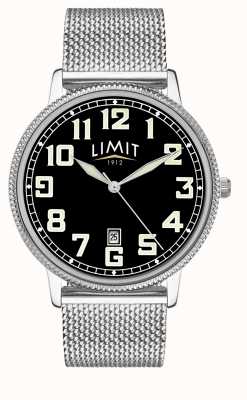 Limit |男士不锈钢网眼手链|黑色表盘| 5748.01