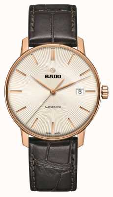 RADO Coupole经典自动棕色皮革表带手表 R22861115