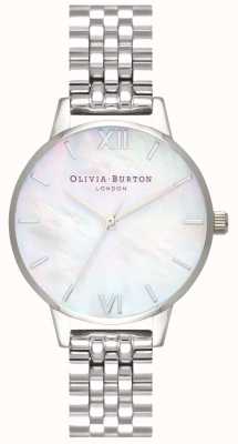 Olivia Burton |女式|珍珠贝母表盘|不锈钢手链| OB16MOP02