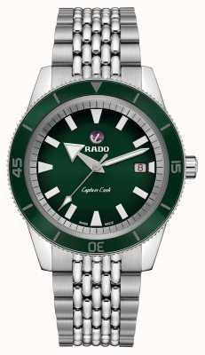 RADO 库克船长自动腕表（42 毫米）绿色表盘 / 5 链节不锈钢表链 R32505313