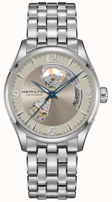 Hamilton Jazzmaster 镂空自动腕表（42 毫米）银色表盘 / 不锈钢表链 H32705121