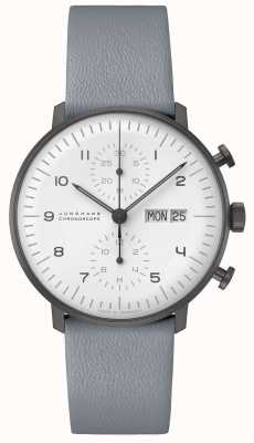 Junghans Max bill 计时码表 | 40mm 黑白蓝宝石（英文日期） ex-display 27/4008.03 - EX DISPLAY
