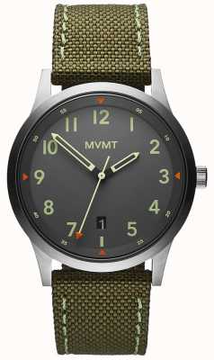 MVMT 男装领域绿色帆布表带|灰色表盘 28000014-D