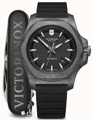 Victorinox 不锈钢套装 |碳 |自动|黑色橡胶表带 241866.1