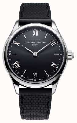 Frederique Constant 男士 |活力 |智能手表 |黑色表盘|黑色橡胶 FC-287B5B6
