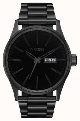 Nixon 哨兵SS |全黑/黑色|黑色ip钢手链|黑色表盘 A356-1147-00