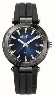 Herbelin Newport (40.5mm) 蓝色表盘/黑色橡胶 12288G15CA
