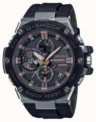 Casio G型钢豪华军事|黑色树脂表带|黑色表盘|蓝牙 GST-B100GA-1AER