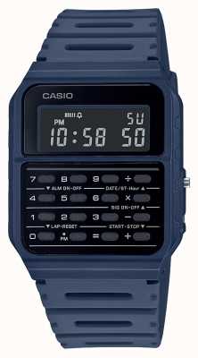Casio 复古计算器手表|蓝色树脂表带|黑色表盘 CA-53WF-2BEF
