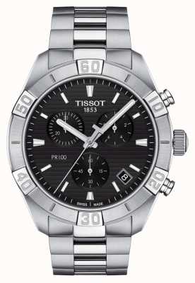 Tissot Pr100运动|计时码表|黑色表盘|不锈钢手链 T1016171105100