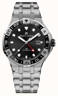 Maurice Lacroix Aikon Venturer GMT |不锈钢手链|黑色表盘 AI6158-SS002-330-1