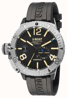 U-Boat 萨默索 |黑色橡胶表带手表 9007/A