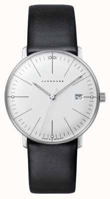Junghans Max bill damen 黑色皮革表带 47/4251.04