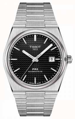 Tissot | PRX 40 205 | 40mm powermatic 80 |黑色表盘 |不锈钢手链| T1374071105100