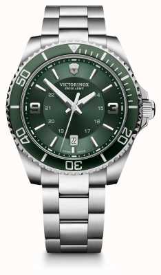 Victorinox 特立独行的绿色表盘腕表不锈钢表链 241934