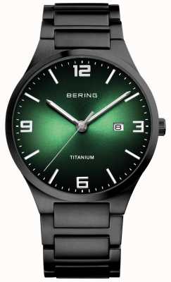 Bering 男士钛绿表盘腕表 15240-728