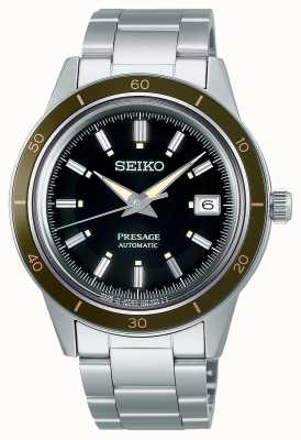 Seiko Presage 风格 60 年代黑色表盘钢表链 SRPG07J1