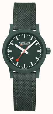 Mondaine Essence 32 毫米 | 朴绿色表带 | 绿色表盘 MS1.32160.LF