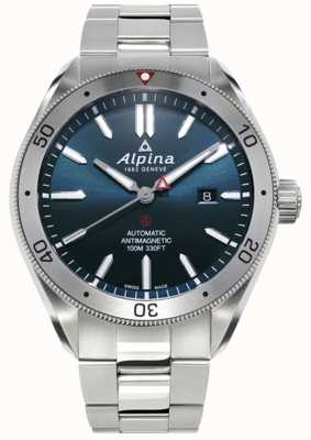 Alpina Alpiner 4 自动蓝色表盘腕表|不锈钢手链 AL-525NS5AQ6B