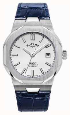 Rotary 运动摄政自动腕表（40毫米）银色表盘/蓝色皮表带 GS05410/02