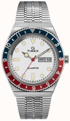 Timex Q 潜水员灵感 sst 表壳 白色表盘 sst 表带 TW2U61200