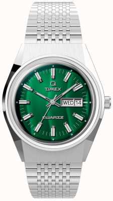 Timex Q隼眼精钢表链绿色表盘 TW2U95400