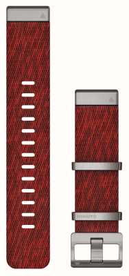 Garmin 仅 Quickfit marq 22 毫米表带，仅红色提花编织尼龙表带 010-12738-22