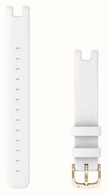 Garmin 仅百合表带（14 毫米），白色皮革搭配奶油金色配件 010-13068-A3
