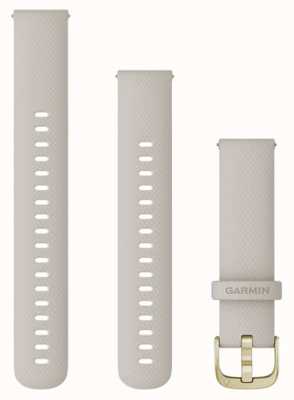 Garmin 快拆表带（18 毫米）浅沙色硅胶/浅金色硬件 - 仅表带 010-12932-0D