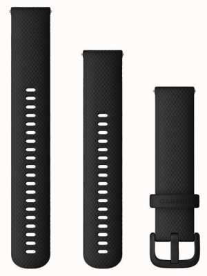 Garmin 快速释放表带（20 毫米）黑色硅胶/黑色硬件 - 仅表带 010-13021-03