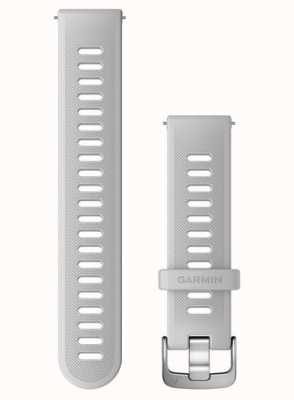 Garmin 先行者 55 |快速释放表带（20 毫米）白色硅胶/不锈钢硬件 - 仅表带 010-11251-9Q