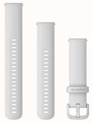 Garmin 快速释放表带（20 毫米）白色硅胶/白色五金件 - 仅表带 010-13021-01
