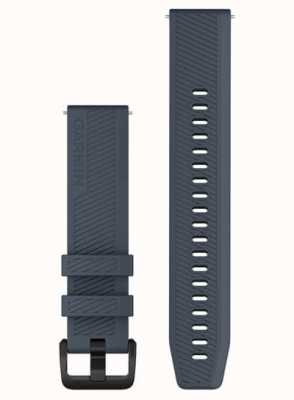 Garmin 快速释放表带（20 毫米）花岗岩蓝色硅胶/黑色不锈钢硬件 - 仅表带 010-13076-01