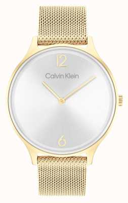 Calvin Klein 2h银色表盘|金色不锈钢网状手链 25200003
